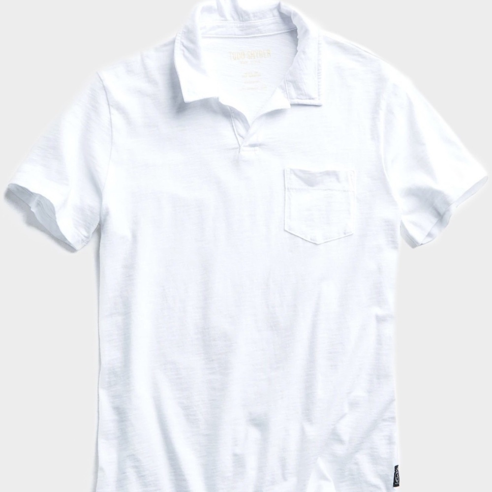 TODD SNYDER Montauk slub polo small